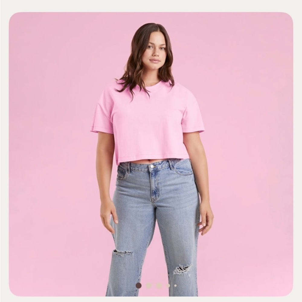 Nuuds Crop Tee - Bubblegum